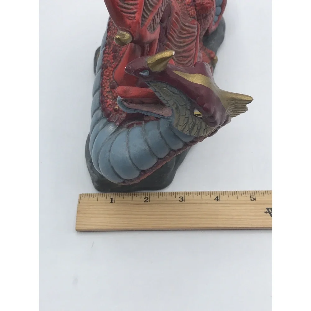 Doc Holiday Spring‎ Dragon Figurine Ceramic 8 in Fantasy Hand Painted DHM 1992